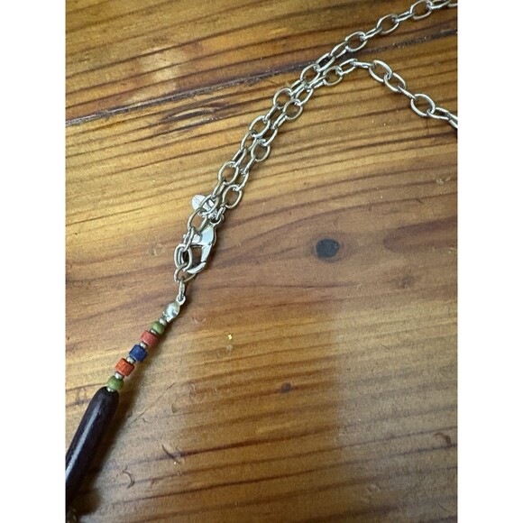 CHICO'S Multi Strand Floating Necklace Multi-color Bead Tube Beaded Tribal - Picture 7 of 11